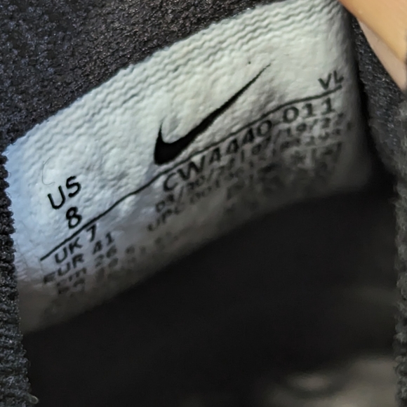 Nike Alpha Huarache 8 Elite Black Smoke Grey Lacrosse cleats size Men's 8 - Picture 9 of 9